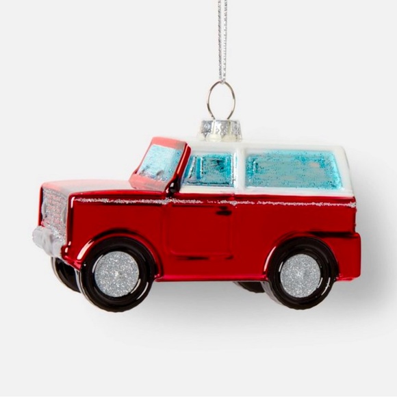 Target Other - Ford Bronco Red Car Blown Glass Christmas Tree Ornament